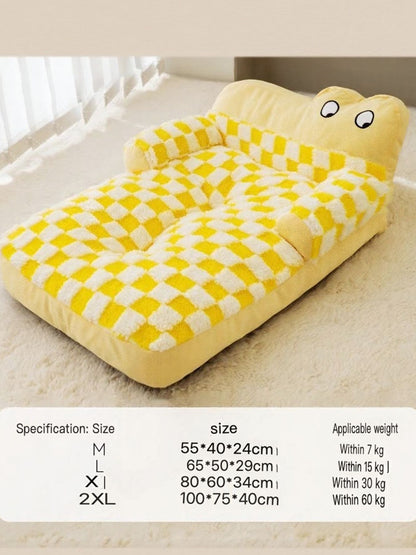 Soft Plush Polyester Pet Bed – Semi-Enclosed Washable Nest for Dogs & Cats, M–2XL – view 12