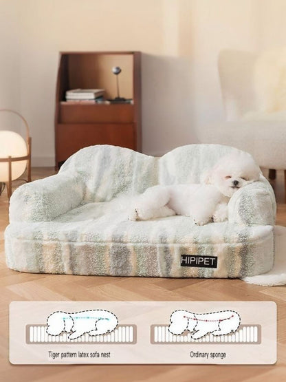 Soft Plush Polyester Pet Bed – Semi-Enclosed Washable Nest for Dogs & Cats, M–2XL – view 3