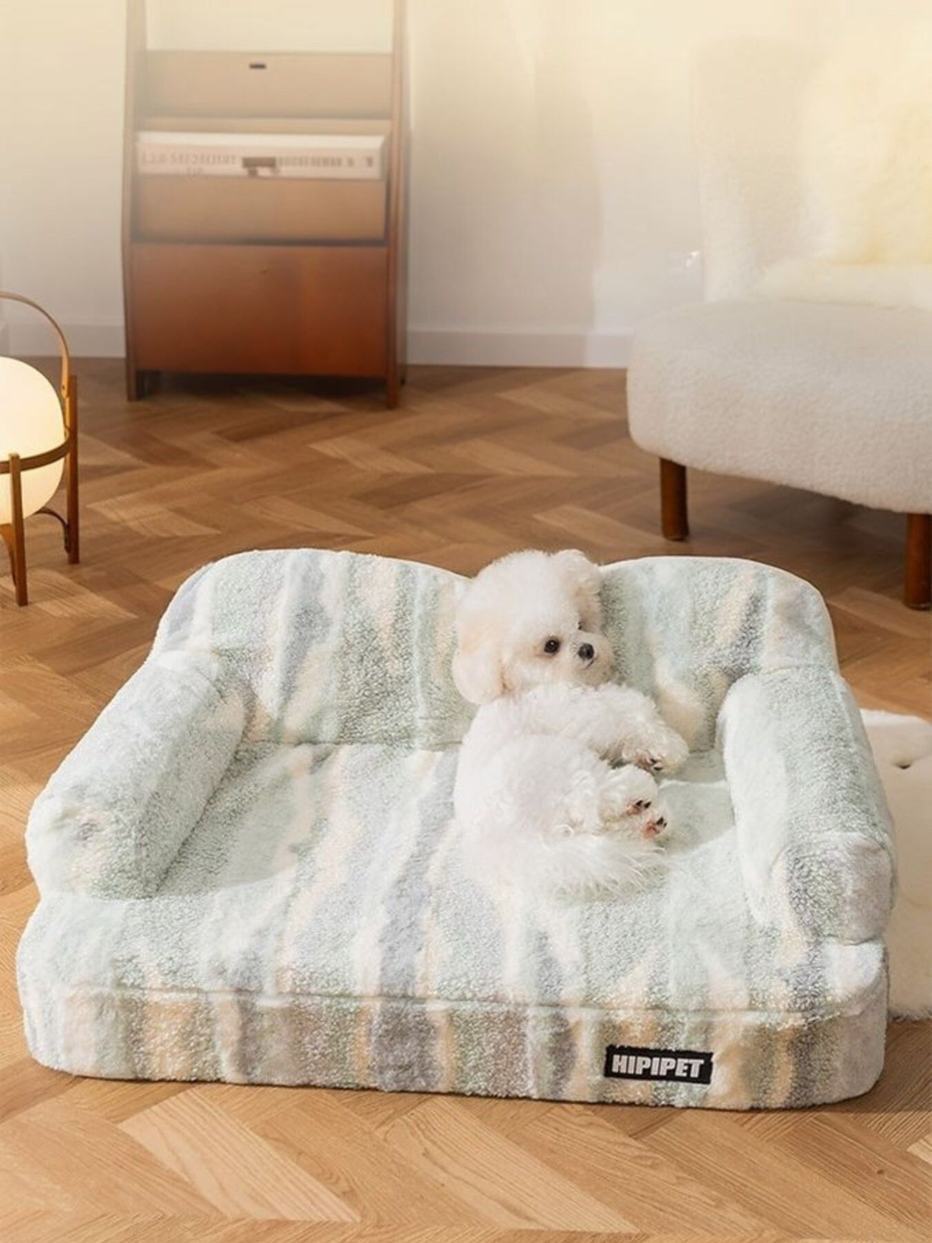 Soft Plush Polyester Pet Bed – Semi-Enclosed Washable Nest for Dogs & Cats, M–2XL – view 5