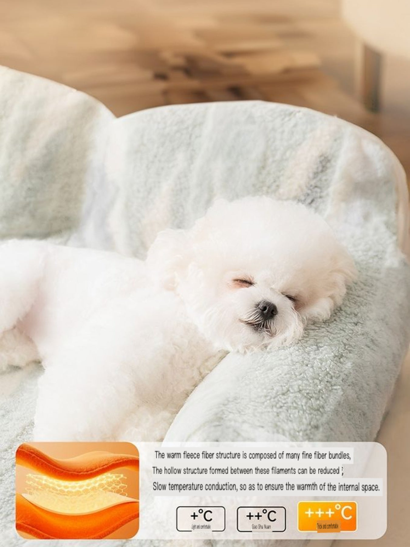 Soft Plush Polyester Pet Bed – Semi-Enclosed Washable Nest for Dogs & Cats, M–2XL – view 6