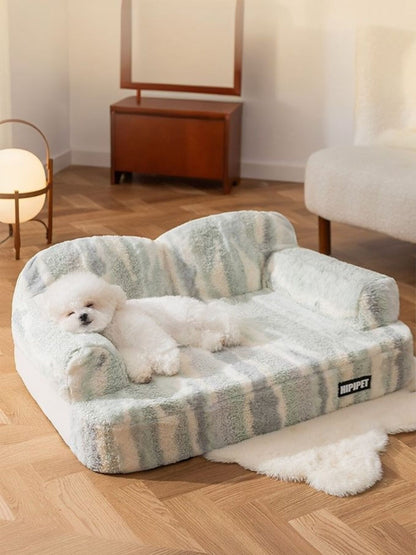 Soft Plush Polyester Pet Bed – Semi-Enclosed Washable Nest for Dogs & Cats, M–2XL – view 8