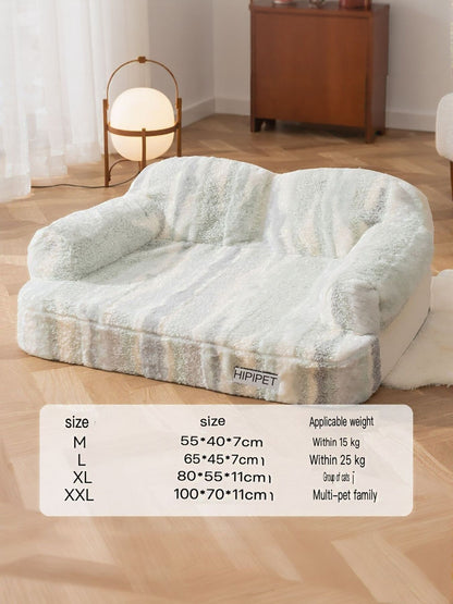 Soft Plush Polyester Pet Bed – Semi-Enclosed Washable Nest for Dogs & Cats, M–2XL – view 9