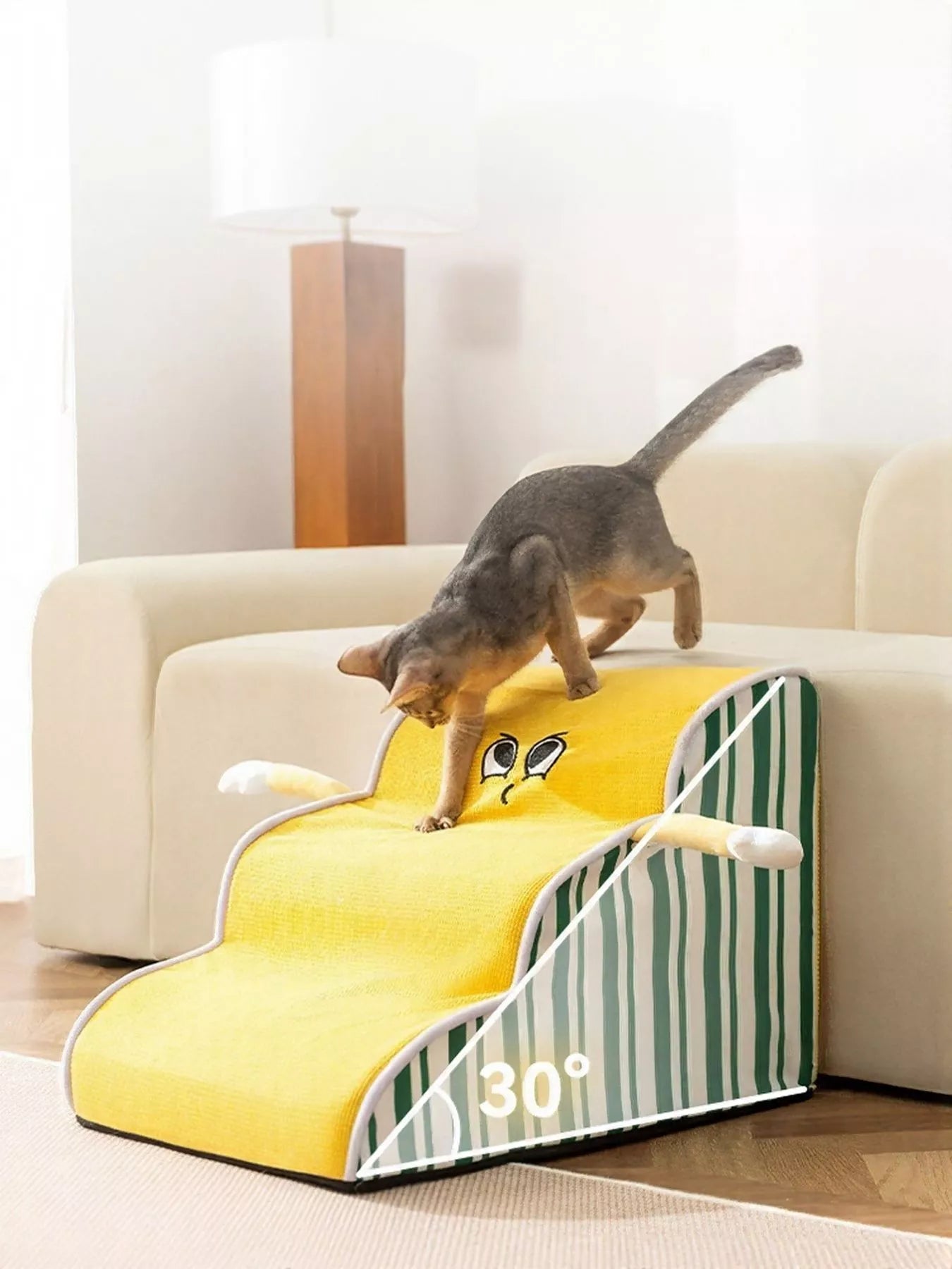 Soft Polyester Pet Stairs for Bed and Sofa – view 2