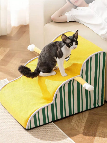 Soft polyester pet stairs for bed and sofa for dogs and cats