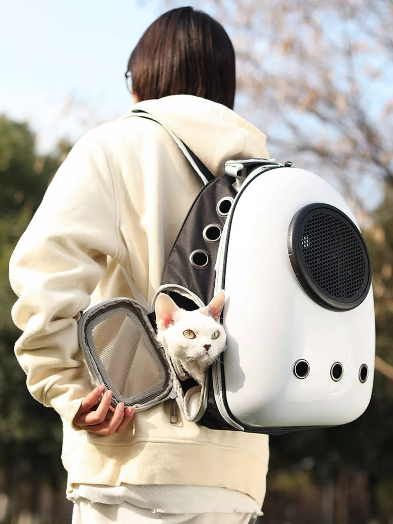 Space Capsule Transparent Pet Carrier Backpack – Large Bubble Window Backpack for Cats & Dogs – view 13