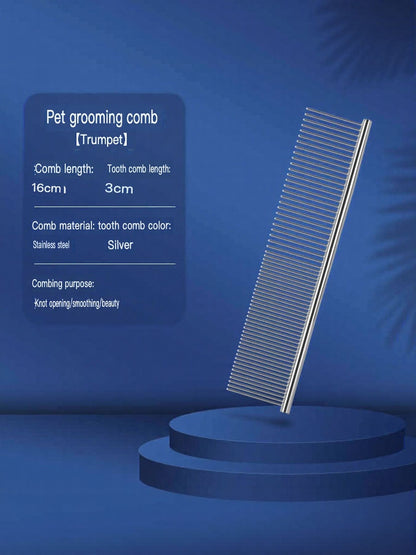 Stainless Steel Pet Grooming Comb for Hair Removal – view 3