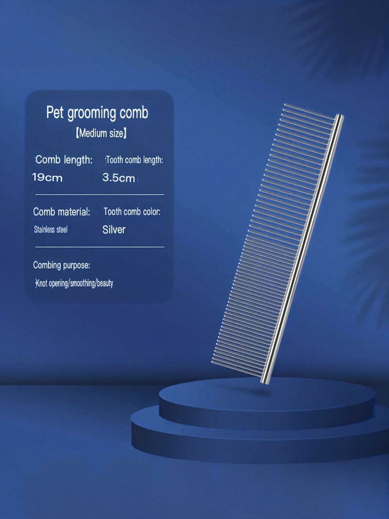 Stainless Steel Pet Grooming Comb for Hair Removal – view 4