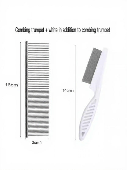 Stainless Steel Pet Grooming Comb for Hair Removal – view 6