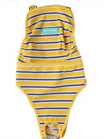 Striped Physiological Pet Sanitary Suit – Reusable Menstrual Wrap for Female Dogs – view 4