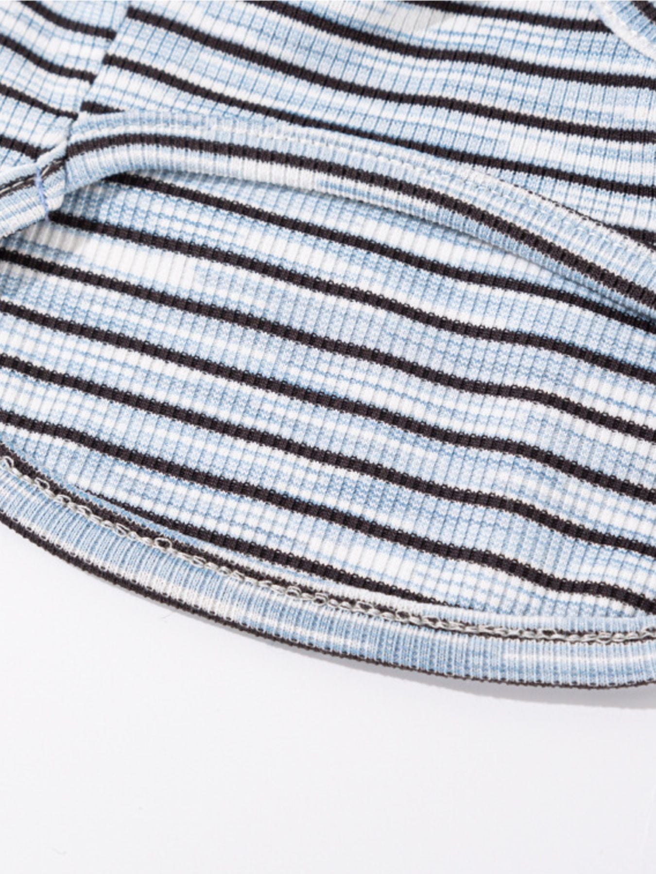 Striped Tied Pet Top – Stretch Casual Shirt for Small Dogs & Cats – view 12