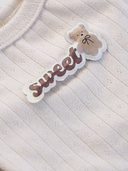 Sweet Bear Patch Ribbed Pet Top – Bow & Frill Stretch Shirt for Dogs & Cats – view 28