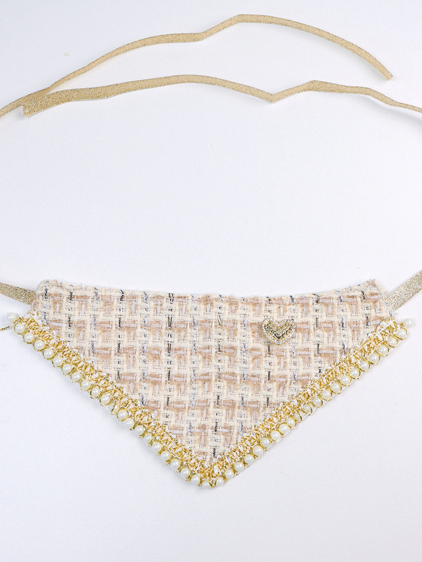 Triangle Tweed Lace Pet Scarf – Classic Neck Accessory for Dogs & Cats – view 11