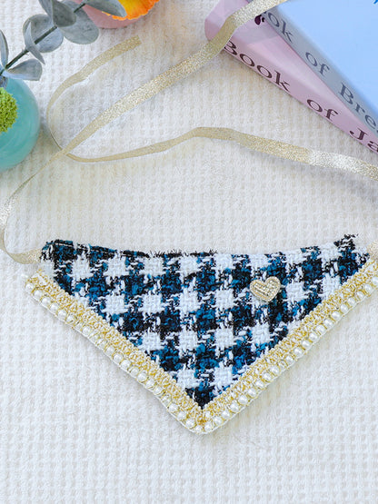 Triangle Tweed Lace Pet Scarf – Classic Neck Accessory for Dogs & Cats – view 19
