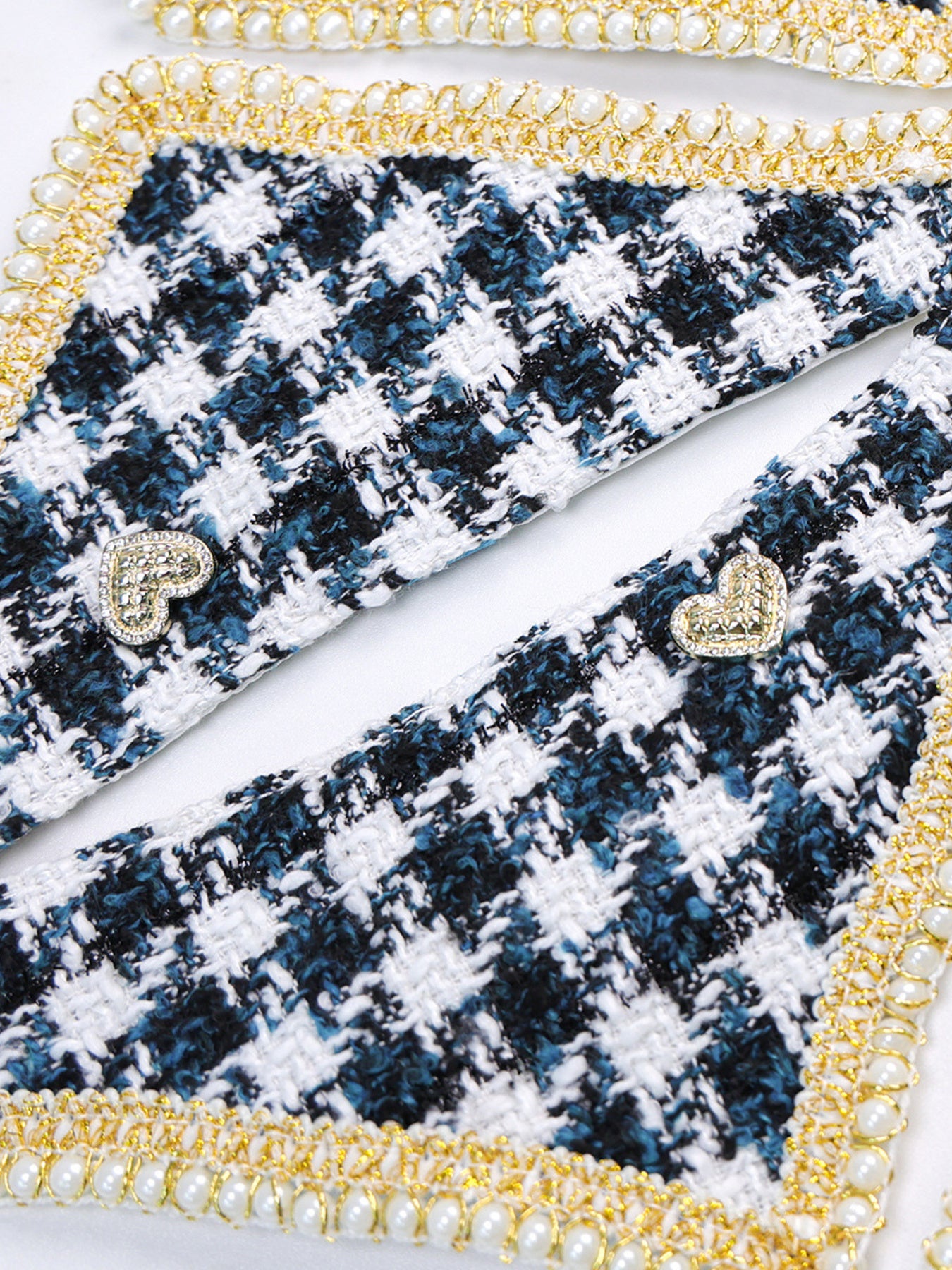 Triangle Tweed Lace Pet Scarf – Classic Neck Accessory for Dogs & Cats – view 22
