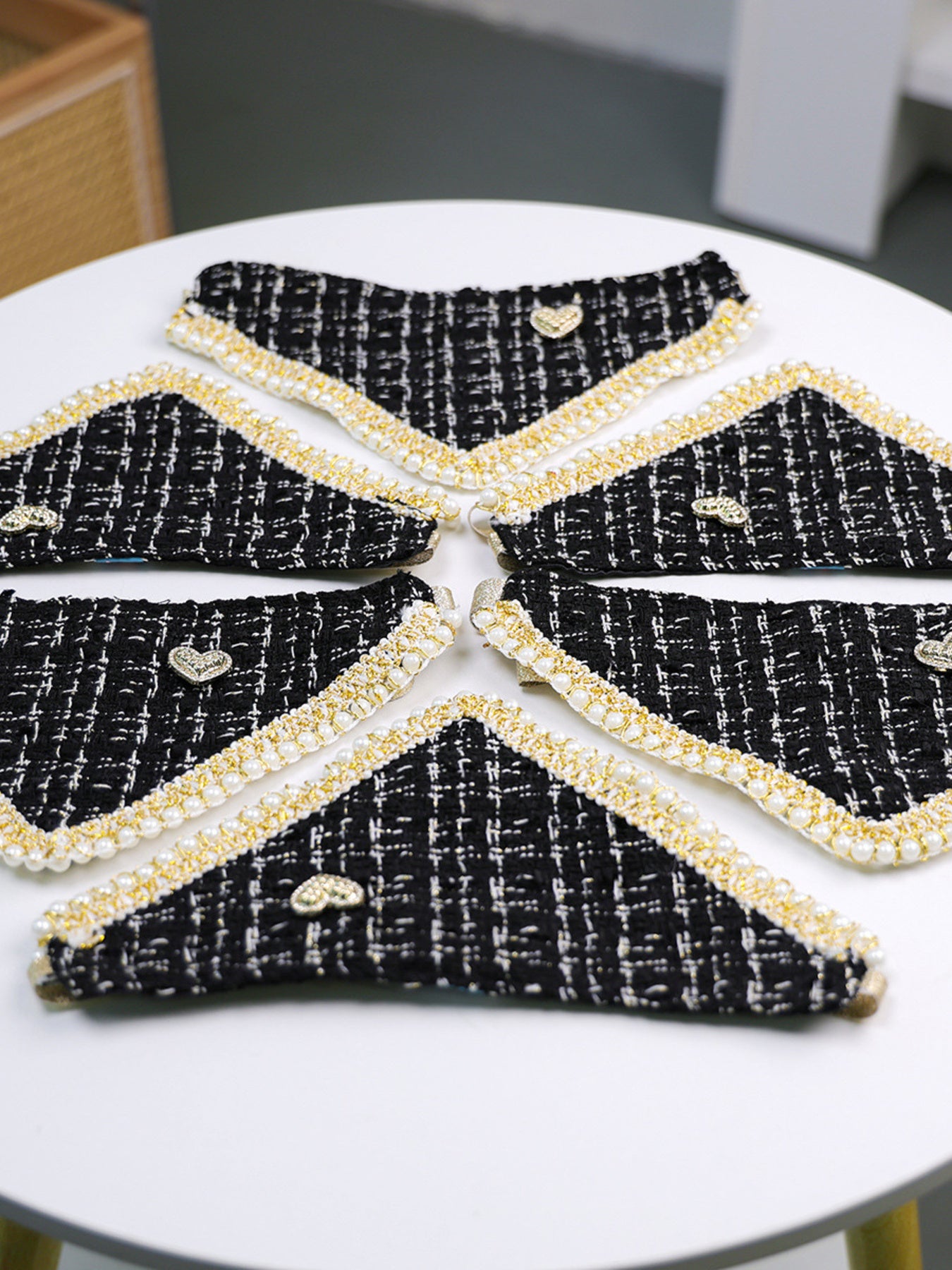 Triangle Tweed Lace Pet Scarf – Classic Neck Accessory for Dogs & Cats – view 24