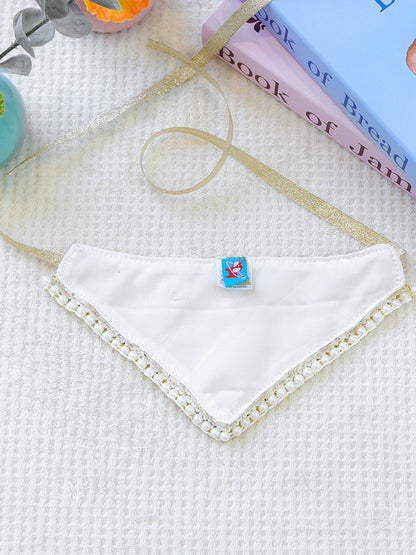 Triangle Tweed Lace Pet Scarf – Classic Neck Accessory for Dogs & Cats – view 6
