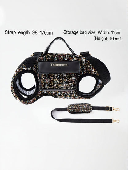 Tweed Pet Harness with Leash Set – Adjustable Polyester Dog & Cat Harness – view 6
