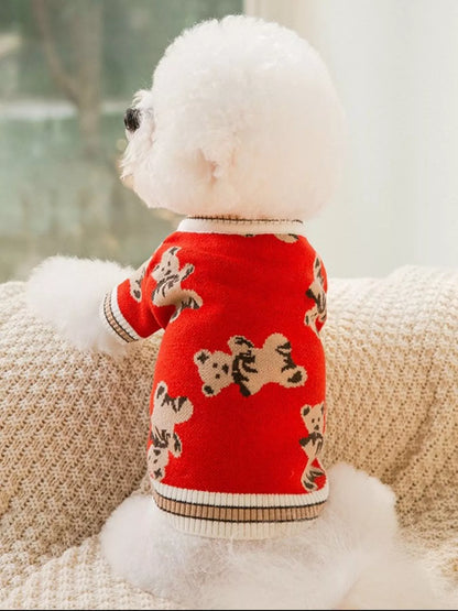 Warm Knitted Pet Sweater – Soft Stretch Pullover for Dogs & Cats – view 2