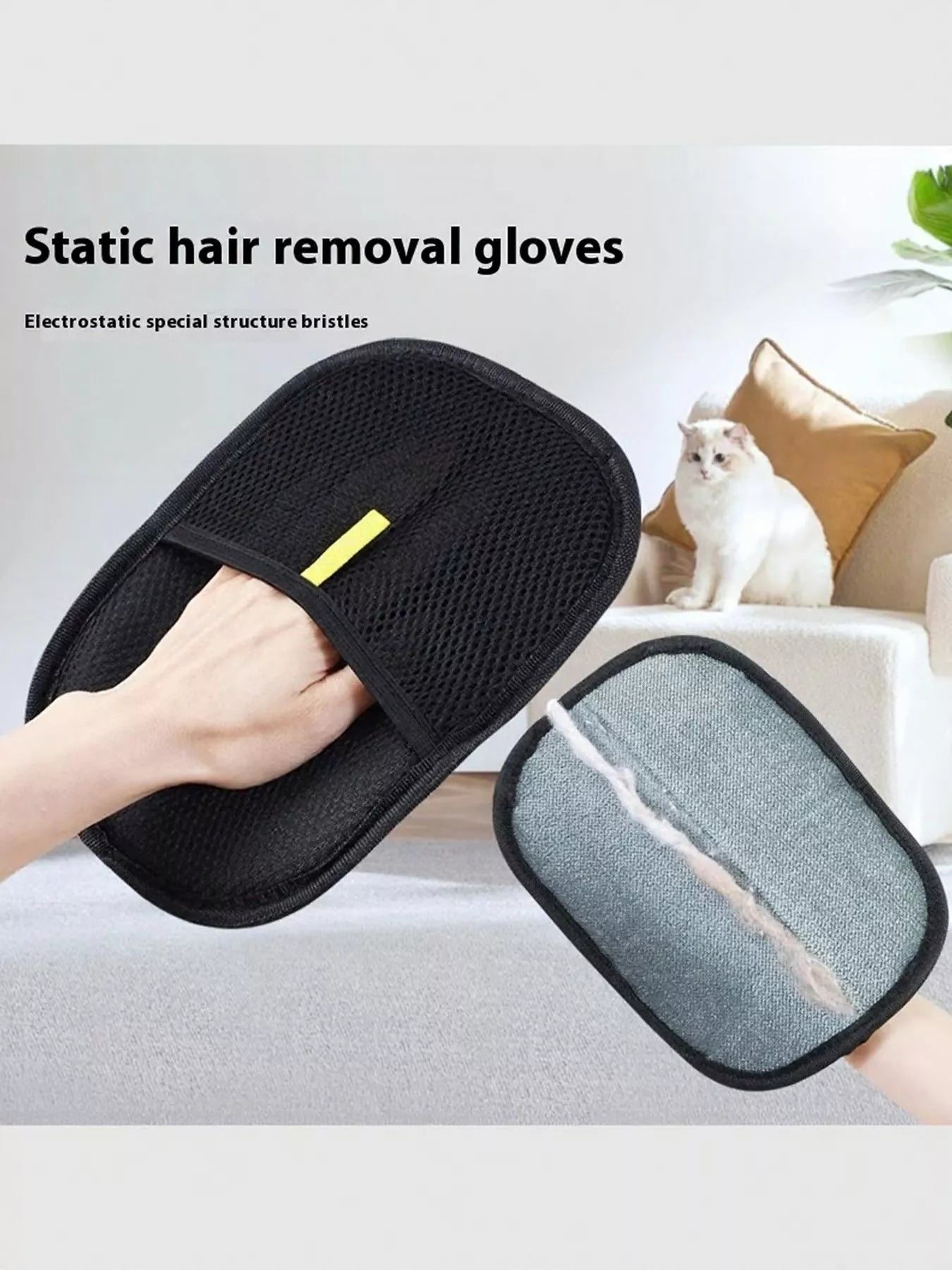 Washable Reusable Glove-Shaped Pet Hair Remover – Grooming Mitt for Dogs & Cats – view 3