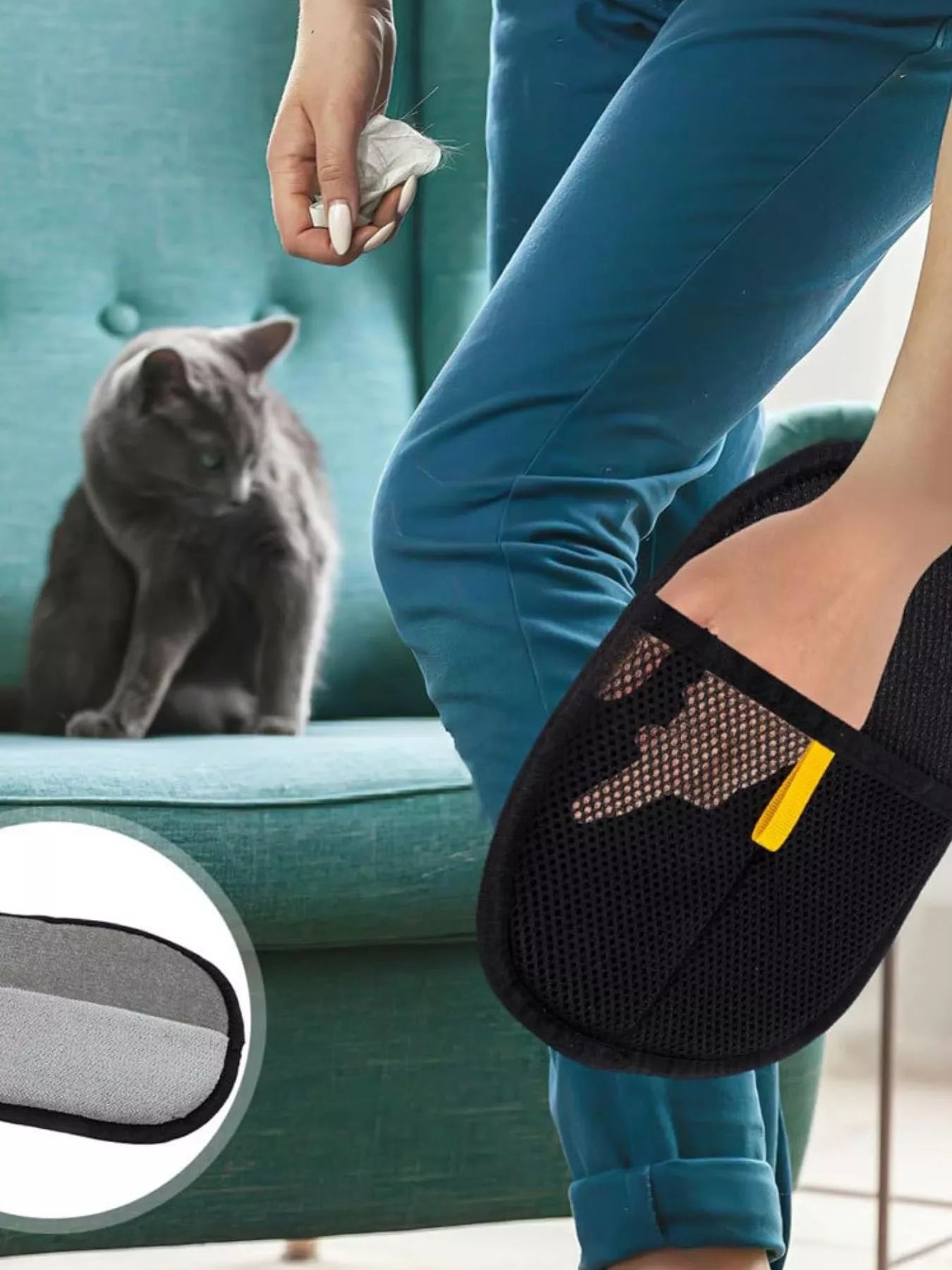 Washable Reusable Glove-Shaped Pet Hair Remover – Grooming Mitt for Dogs & Cats – view 8