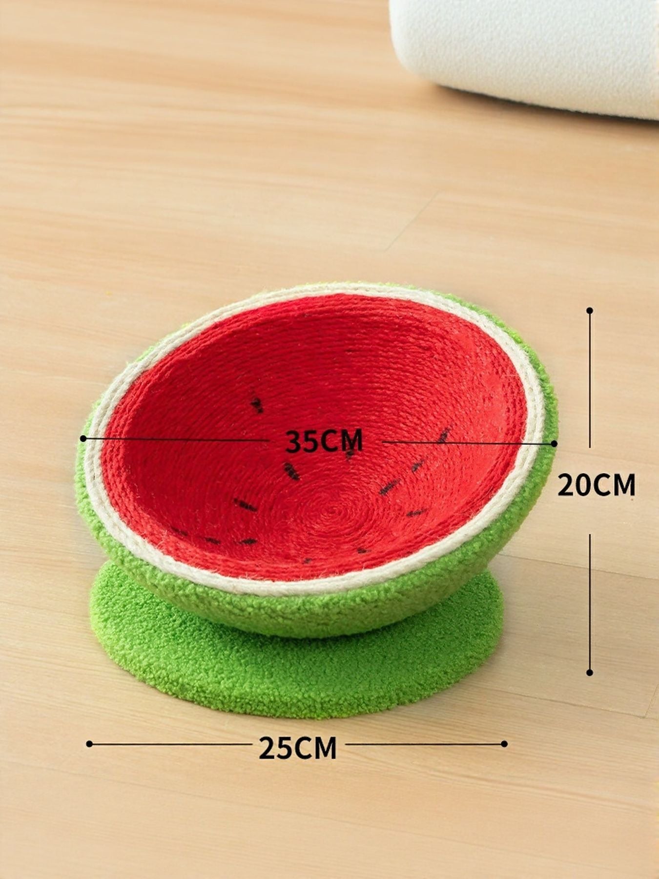 Watermelon Shaped Sisal Cat Scratching Post Nest – Scratch & Sleep Combo for Cats – view 10