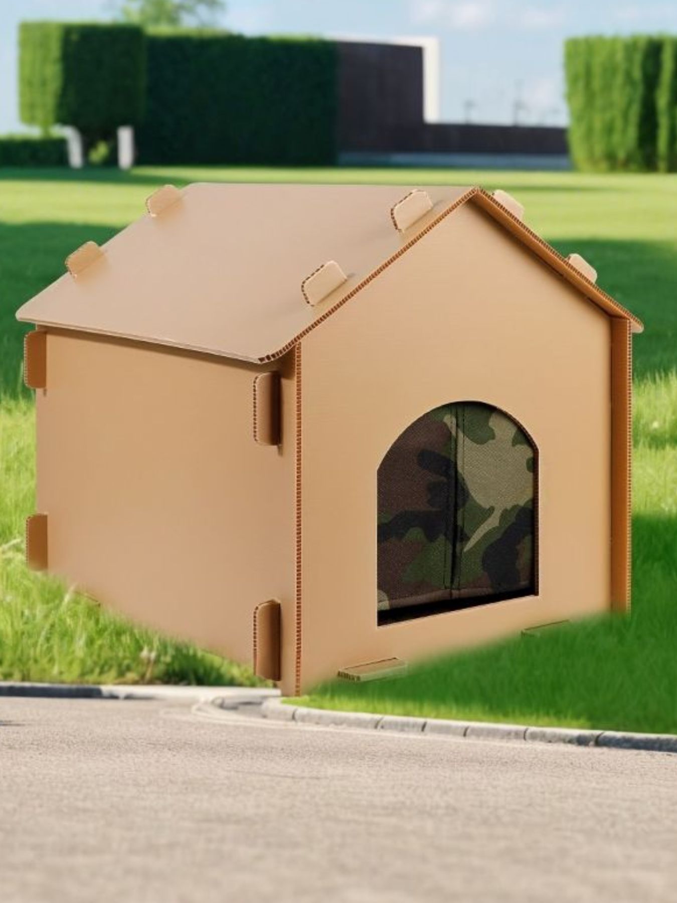 Waterproof Plastic Outdoor Pet House – Weatherproof Shelter for Dogs & Cats, M & L – view 2