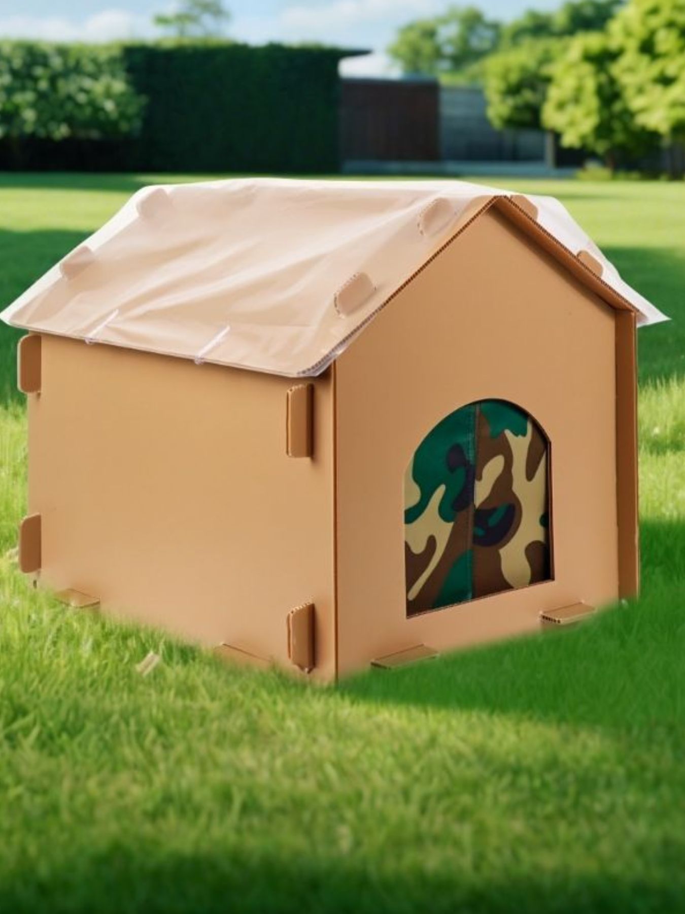 Waterproof Plastic Outdoor Pet House – Weatherproof Shelter for Dogs & Cats, M & L – view 3