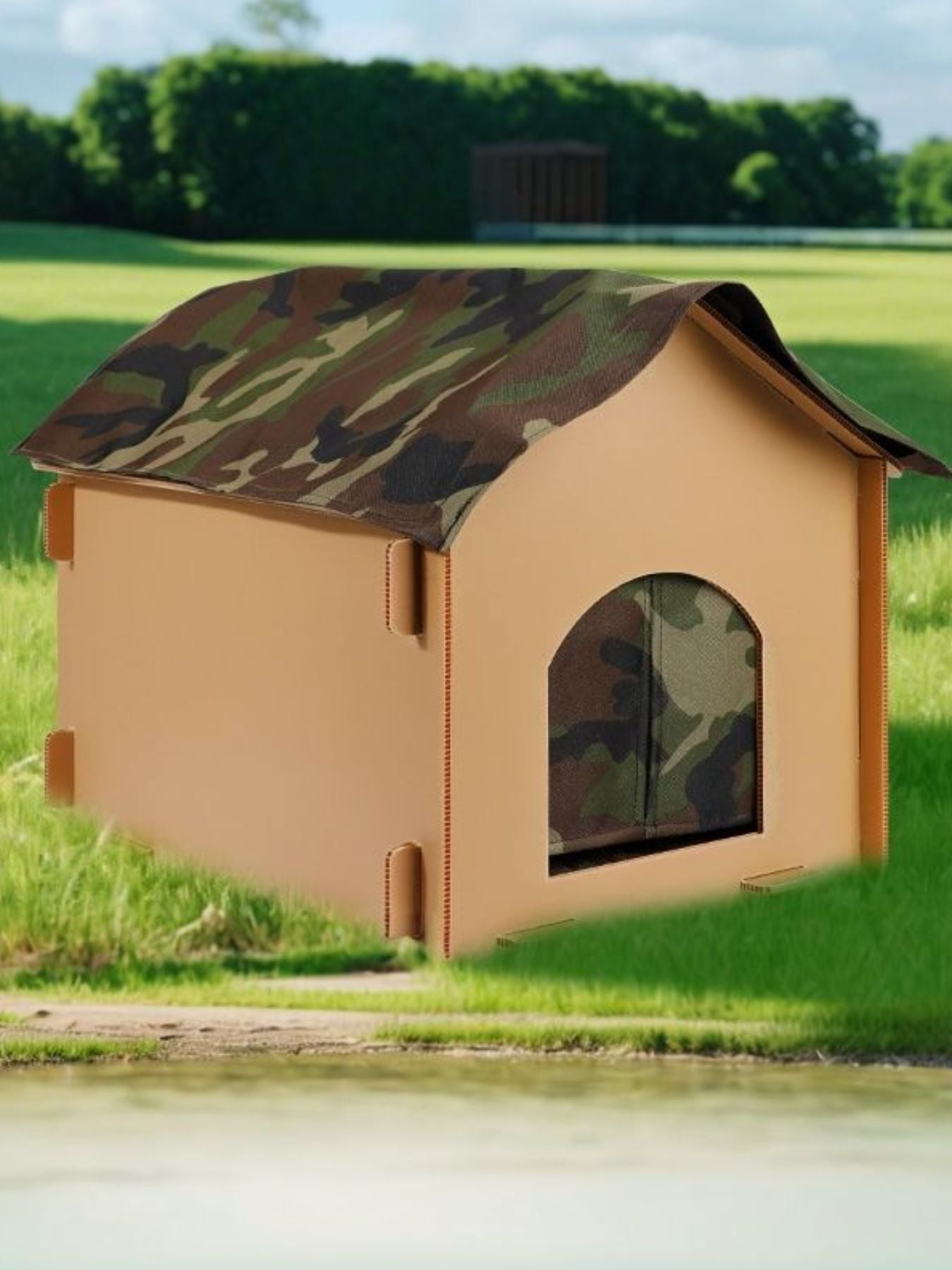 Waterproof Plastic Outdoor Pet House – Weatherproof Shelter for Dogs & Cats, M & L – view 4