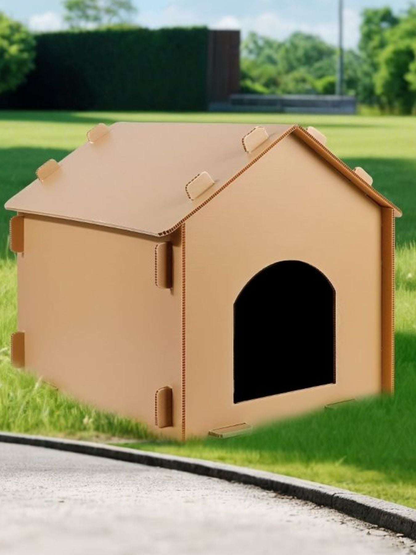 Waterproof plastic outdoor pet house, weatherproof shelter for dogs and cats
