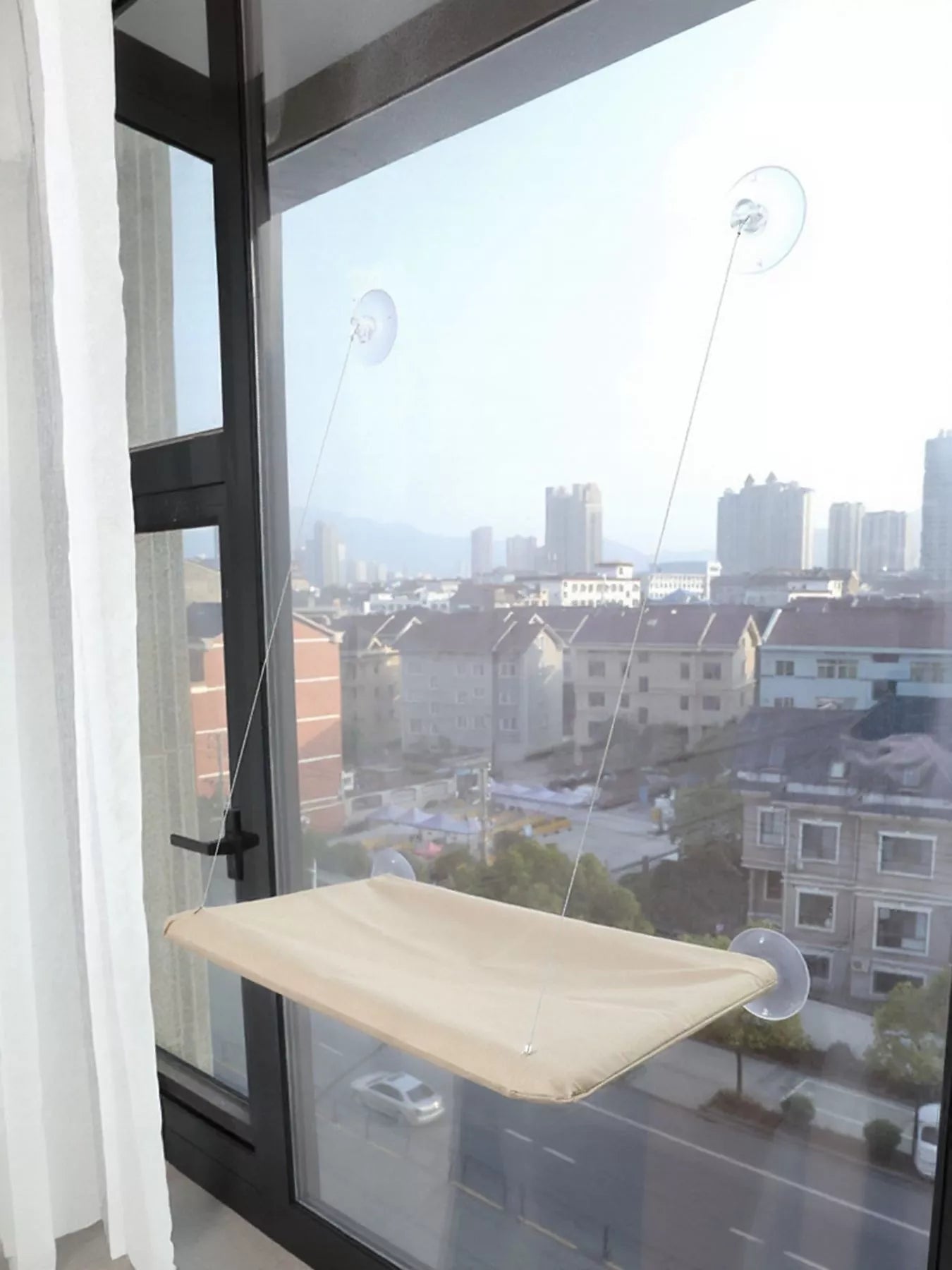 Window Perch Cat Hammock with Suction Cups – Polyester Wall-Mounted Cat Seat – view 10