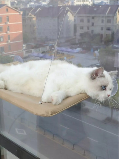 Window Perch Cat Hammock with Suction Cups – Polyester Wall-Mounted Cat Seat – view 3