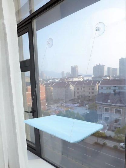 Window Perch Cat Hammock with Suction Cups – Polyester Wall-Mounted Cat Seat – view 7