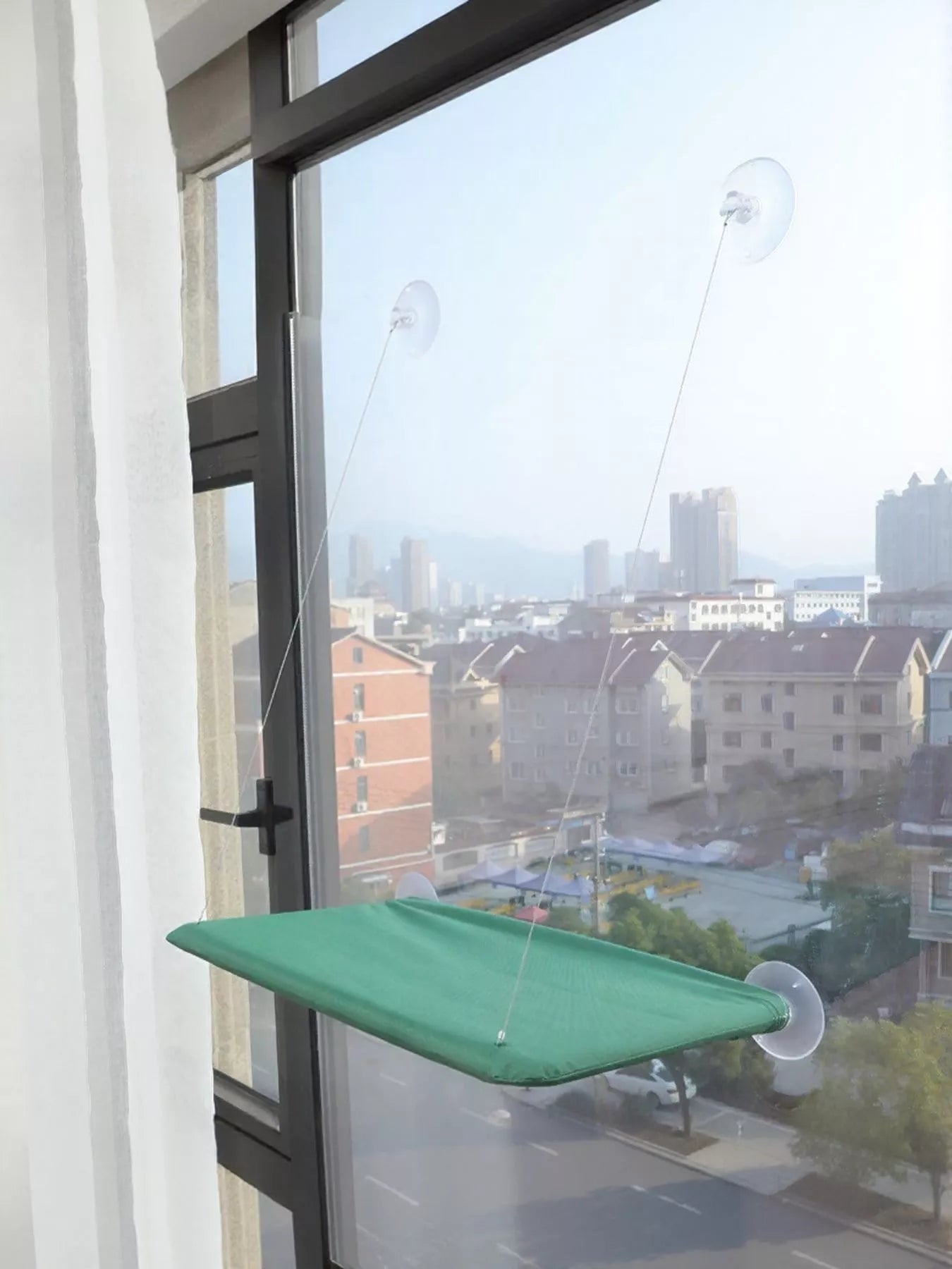 Window Perch Cat Hammock with Suction Cups – Polyester Wall-Mounted Cat Seat – view 8