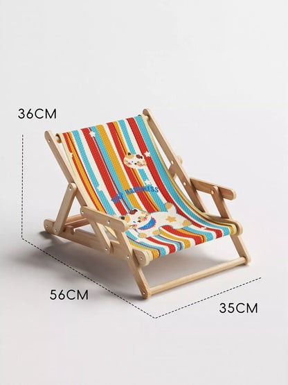 Wooden Pet Chair with Polyester Cushion – Elevated Seat for Cats & Small Dogs – view 4