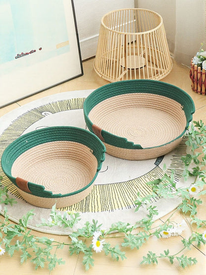 Woven Cotton Cord Pet Nest – Foldable Semi-Enclosed Scratch-Resistant Bed for Cats & Dogs – view 5