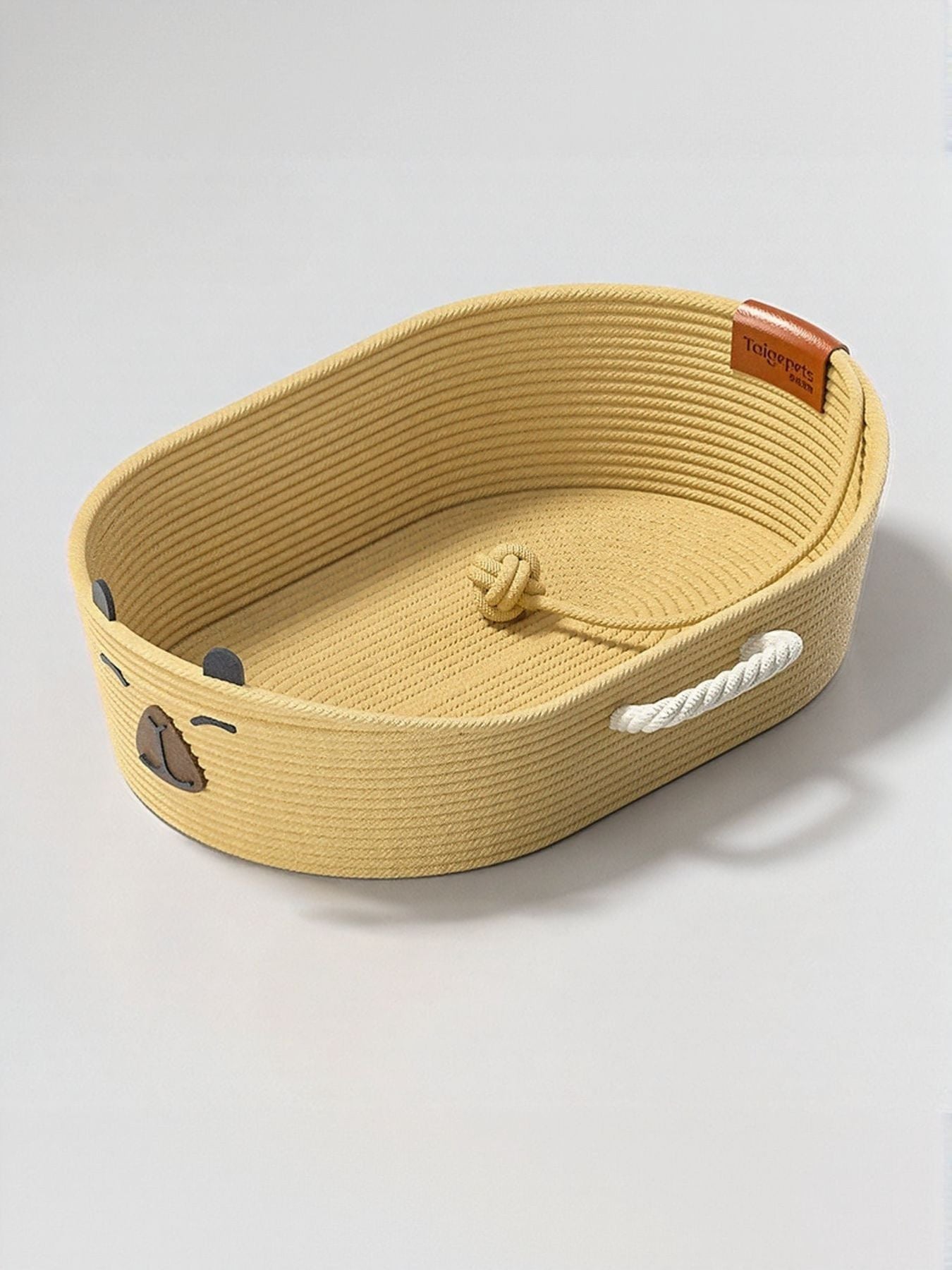 Woven Rope Oval Polyester Pet Bed – Scratch-Resistant Raised Bed for Cats & Dogs – view 10