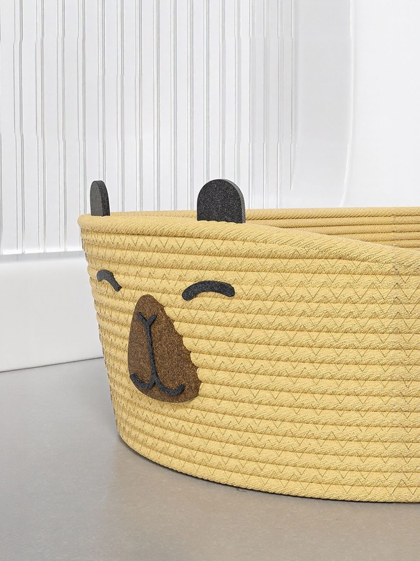 Woven Rope Oval Polyester Pet Bed – Scratch-Resistant Raised Bed for Cats & Dogs – view 9
